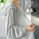 2026SS新作 パーカー 薄手 カーディガン レディース ロング 長袖 UVカット フーディー ライトアウター 羽織 トップス シアー 透け サマーニット リブ ニット 紫外線対策 軽い コンパクト きれいめ 体型カバー 大きいサイズ レイヤード 二の腕カバー 春 夏 黒 白 HUG.U