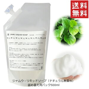 |デリケートゾーン専用ソープ|ジャムウ・リキッドソープ詰替えパック500ml(ナチュラル無香料)|デリケートゾーンの黒ずみ、臭い、かゆみ対策