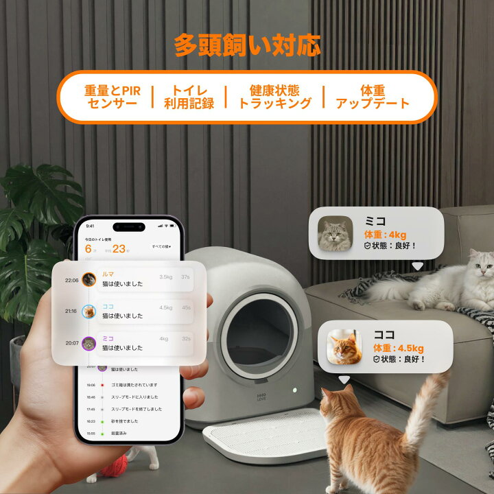 楽天市場】☆P10倍【1ヶ月お試し可能】【HHOLOVE】猫自動トイレ Pro 