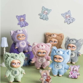 【正規取扱店】Sleepless Grumpipi 不眠暴走ベビーラバー ぬいぐるみ キーホルダー ブラインドボックス 可愛い フィギュア ふわふわ プレゼント おもちゃ ABS&ポリエステル製 癒し おしゃれ 置き物 ギフト コレクション 誕生日 サプライズトイ（ランダム・1個）