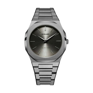 【月末限定P5倍】正規品 D1 MILANO ディーワンミラノ 腕時計 メンズ ULTRA THIN ウルトラシン アントラチーテ グレー ブレスレット utbj22
