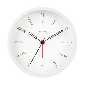 KARLSSON カールソン 置き時計 アラームクロック ベル ナンバーズ アイアン ホワイト インテリア 目覚まし KA5915WH