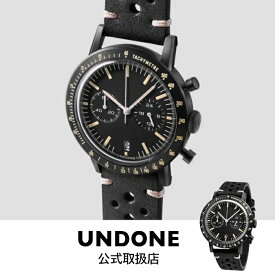 正規品 UNDONE アンダーン 腕時計 メンズ Urban アーバン ヴィンテージ スポート スピーディー ブラック レザーベルト URB-SPT-SDY