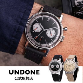 正規品 UNDONE アンダーン 腕時計 メンズ 機械式 Urban Automatic アーバン ヴィンテージ キリー シルバー グレー ブラック レザーベルト 自動巻き 防水