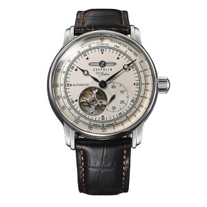 【月末限定P5倍】正規品 ZEPPELIN ツェッペリン 腕時計 メンズ 機械式 Special Edition 100 Years〈100周年記念〉オープンハートオートマティック ブラウンレザーベルト 自動巻き ZE7662-1