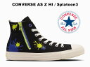 コンバース オールスター ジップ ハイカット スプラトゥーン3 ブラック 黒 レディース メンズ スニーカー【2024秋冬新作】 CONVERSE ALL STAR Z HI Splatoon3 BLACK 31312701 © Nintendo