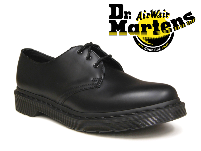 あす楽 送料無料 ドクターマーチン 真っ黒の3ホール Dr.Martens 3EYE 1461 MONOBLACK 正規取扱店 ブーツ 8再入荷 レディース 3ホール オールブラック 4 最大65％オフ メンズ モノ