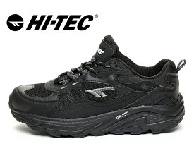 【透湿防水ハイキングシューズ】 ハイテック イーストエンド ウォータープルーフ ブラック 黒 HI-TEC EASTEND WP BLACK HT HKU16 DRI-HI STORM 2E 厚底 メンズ スニーカー ウォーキングシューズ ドライハイストーム