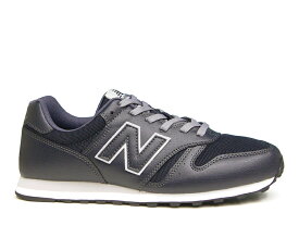 【残り22.5 23.0 23.5 24.0センチ】 NEW BALANCE ML373 NVY 2E【国内正規品】 ニューバランス レディース メンズ ネイビー/グレー レザー メッシュ スニーカー 紺 574や996より手頃な価格も魅力な定番モデル【2019秋冬新作】