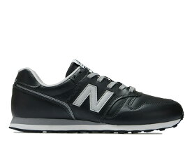 人気のレザーモデル【2023秋冬新作】NEW BALANCE ML373 PE2 BLACK ニューバランス 373 ブラック/シルバー 黒銀 シンセティックレザー スニーカー レディース メンズ 574996【国内正規品】