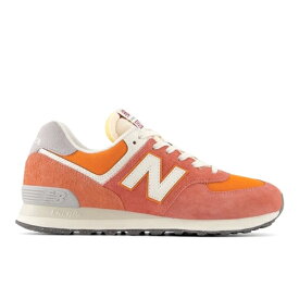 【2024年春夏新作】 ニューバランス スニーカー 574 オレンジ レディース メンズ スエード メッシュ NEW BALANCE U574 RCB ORANGE【国内正規品】