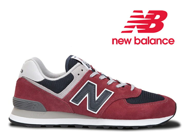 楽天市場 22春夏新作 ニューバランス レディース メンズ スニーカー 574 レッド ネイビー 赤 紺 New Balance Ml574 Eh2 Red Navy Essential Pack スエード メッシュ エッセンシャルパック 国内正規品 Hi Fine