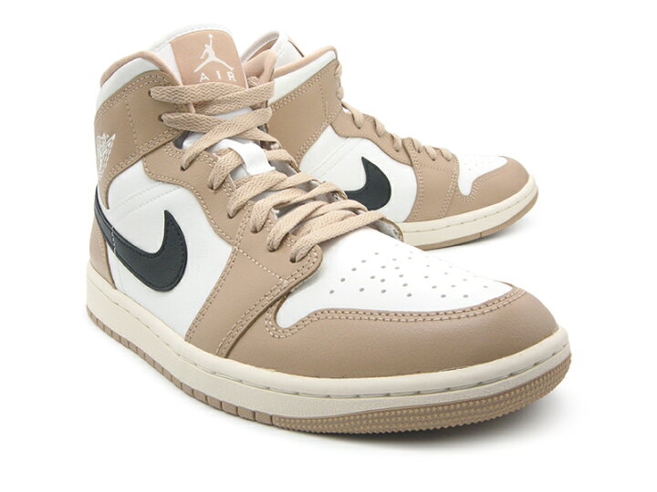 楽天市場】NIKE WMNS AIR JORDAN 1 MID SAIL/BLACK-DESERT ナイキ 