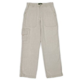 エディーバウアー Eddie Bauer 00s 2000年代 リネン ベイカーリネンパンツ カーゴポケット 珍品 旧タグ USA アメリカ ヴィンテージ 古着 メンズ アイボリー / オフホワイト W32 L30【中古】