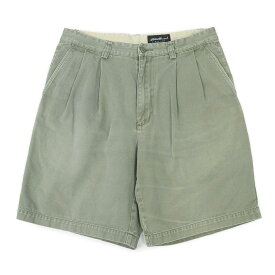 エディーバウアー Eddie Bauer 00's 2000年代 2タック チノショーツ 旧タグ 無地 Y2K ハーフパンツ アウトドア USA ヴィンテージ ビンテージ VINTAGE アメリカ古着 メンズ ショートパンツ オリーブ W32【中古】