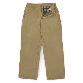 カーハート Carhartt 00s 2000年代 ネルライナー ダックペインターパンツ ワーク WIP USA ヴィンテージ アメリカ 古着 メンズ ズボン・パンツ ブラウン W31 L29相当【中古】