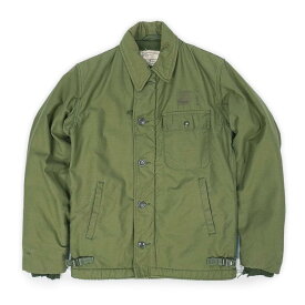 ミリタリー US.NAVY 70s 70年代 A-2 デッキジャケット ALPHA社製 アルファ N-1 DECK 米軍実物 官給 放出 USA ヴィンテージ アメリカ 古着 メンズ コート ジャケット オリーブグリーン S【中古】