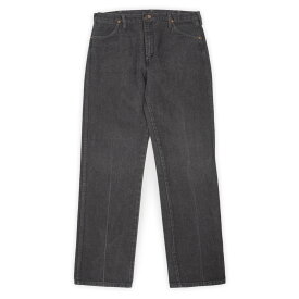 ラングラー Wrangler 80s 80年代 13MWZPB 先染め ブラックデニムパンツ ジーンズ ブロークンデニム SCOVILL MADE IN USA アメリカ製 ヴィンテージ 古着 メンズ 黒 W36 L34【中古】