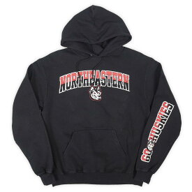チャンピオン Champion 00's 2000年代 Y2K エコフリースパーカー スウェット 袖プリント BLACK USA ヴィンテージ ビンテージ VINTAGE アメリカ古着 メンズ パーカー ブラック 黒 M【中古】