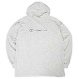 チャンピオン Champion 90s 90年代 フーディーカットソー パーカー MADE IN USA アメリカ製 スクリプトロゴ ビッグサイズ 旧タグ ヴィンテージ 古着 メンズ Tシャツ・カットソー グレー XXL【中古】