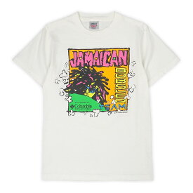 コロンビア Columbia 90s 90年代 Jamaican Bobsled Team プリントTシャツ 珍品 ボブスレー ONEITA オニータ MADE IN USA アメリカ製 ヴィンテージ 古着 ホワイト 白 M【中古】