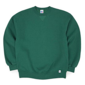 ラッセル RUSSELL 90s 90年代 前V ブランクスウェット 2トーン 無地 MADE IN USA アメリカ製 旧タグ オリジナル ヴィンテージ 古着 メンズ スウェット トレーナー グリーン 緑 L【中古】