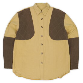 オービス ORVIS 90s 90年代 ハンティングシャツ アウトドア オールド ガンパッチ エルボーパッチ USA ヴィンテージ アメリカ 古着 メンズ シャツ ベージュ L【中古】