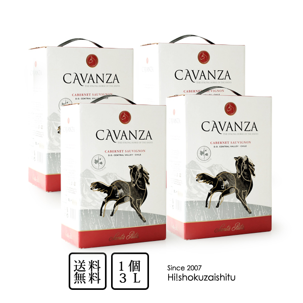 CAVANZA チリ産 カベルネ バッグインボックスワイン 赤  ワイン お中元 カベルネ サンタリタ カンヴァンサ カベルネ BIB 3L　