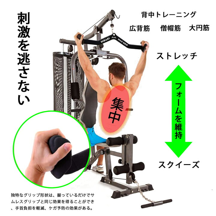 楽天市場 超買い得 マググリップ マックスグリップ02 筋トレ ナローププロネート ウエイトトレーニング 背中のトレーニング 背筋 筋肉 Mag Grip Max Grip ナロータイプ ボディビルダー ケーブルマシン用 ボディビル 送料無料 Hibari