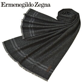 マフラー エルメネジルドゼニア メンズ Ermenegildo Zegna ウール シルク混 サイズ(約192cm×約50cm)eez20w106 20AW Z8L12 GR2 チャコール