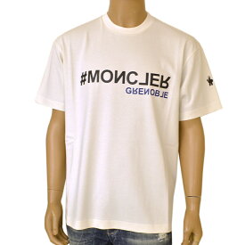 MONCLER GRENOBLE モンクレール グルノーブル メンズ ブランドロゴ半袖Tシャツ iymc23s045 8C00005 83927 042 WHITE ホワイト