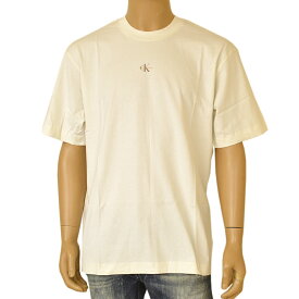 Calvin Klein カルバンクライン 半袖Tシャツ メンズ ロゴ バッグプリント Mサイズ eck23s003 J30J322507 IVORY アイボリー