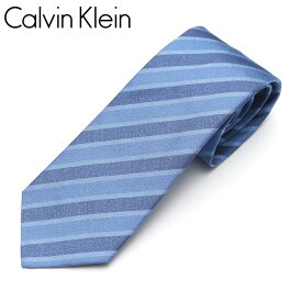 ネクタイ Calvin Klein カルバンクライン メンズ ストライプ柄/ナロータイ サイズ剣幅7cm eck17s022 5268R-2 ブルー