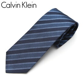 ネクタイ Calvin Klein カルバンクライン メンズ ストライプ柄/ナロータイ サイズ剣幅7cm eck17s023 5268R-5 ネイビー