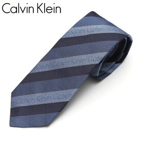 ネクタイ Calvin Klein カルバンクライン メンズ ロゴストライプ柄/ナロータイ サイズ剣幅7cm eck17s027 5269R-5 ネイビー