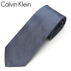 ネクタイ Calvin Klein カルバンクライン メンズ ドット柄/ナロータイ サイズ剣幅7cm eck17s033 5271R-3 ブルー