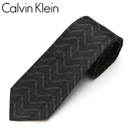 ネクタイ Calvin Klein カルバンクライン メンズ ブランドロゴ柄/ナロータイ サイズ剣幅7cm eck17s038 5273R-2 ブラック