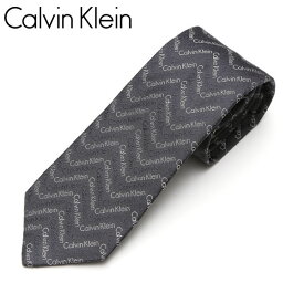 ネクタイ Calvin Klein カルバンクライン メンズ ブランドロゴ柄/ナロータイ サイズ剣幅7cm eck17s039 5273R-1 グレー