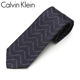 ネクタイ Calvin Klein カルバンクライン メンズ ブランドロゴ柄/ナロータイ サイズ剣幅7cm eck17s040 5273R-4 ネイビー