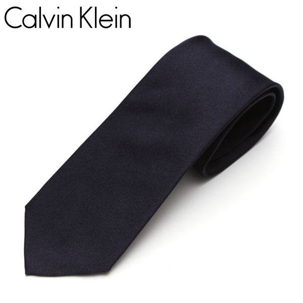 ネクタイ Calvin Klein カルバンクライン メンズ ソリッド/ナロータイ サイズ剣幅7cm eck17s041 5274R-5 ネイビー