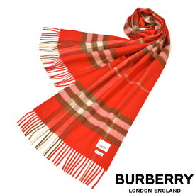 BURBERRY バーバリー マフラー バーバリーチェック柄カシミヤマフラー GIANT CHECK(サイズ168cm 30cm)eby20w116 8016402 BRIGHT RED レッド