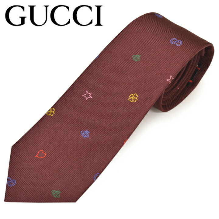 楽天市場】ネクタイ GUCCI グッチ メンズ ハチ ハート 花 GGモチーフ柄 