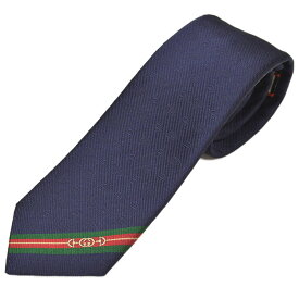 ネクタイ GUCCI グッチ メンズ ウェブ ダブルG ホースビット ジャカード シルク ナロータイ(サイズ剣幅7cm)egc21s001 624057-4068 MID NIGHT BLUE ネイビー系