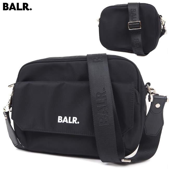 【内祝い】BALR. ボーラー UTILITY MESSENGER BAG ショルダーバッグ ロゴ メンズ ブラック メッセンジャーバッグ iybl024