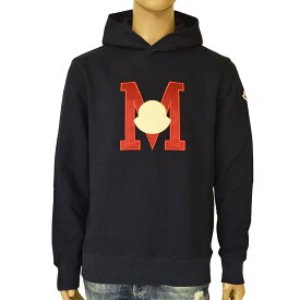 MONCLER モンクレール メンズ 2024年SS春夏新作 プルオーバーパーカー iymc24s025 8G000-12 899WC 778 BLU EMBROIDERED MONOGRAM HOODIE