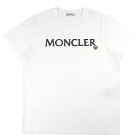 MONCLER モンクレール レディース 2024年SS春夏新作 半袖Tシャツ 刺繍 ワッペン iymc24s512 8C000-06 829HP 037 BIANCO LOGO EMBROIDERED T-SHIRT