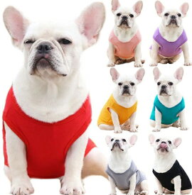 小型犬 中型犬 服 フレンチブルドッグ　服 タンクトップ シンプル 無地 春夏 柔らかい ペットウェア ペット服