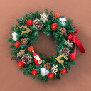 【お届けは12/24まで】クリスマス ドライフラワー リース「サンタ・ドロップ」 日比谷花壇 クリスマスリース ドライリース クリスマス飾り クリスマス インテリア 玄関 花 飾り
