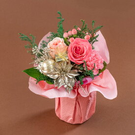 【お届けは12/24まで】クリスマス そのまま飾れるecoブーケ「ノエルローズ」 日比谷花壇 クリスマスプレゼント クリスマスギフト 花 クリスマス飾り クリスマス インテリア クリスマス ブーケ お祝い 花束 プレゼント 結婚記念日