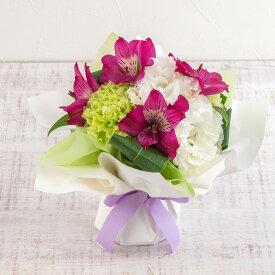 お供え 花 お供え用 そのまま飾れるブーケ「おまかせ ホワイト系」 日比谷花壇 お供え花 供え花 供花 法事 仏事 喪中 お彼岸 仏花 お悔み 命日 生花 一周忌 告別式 お通夜 四十九日 メッセージカード